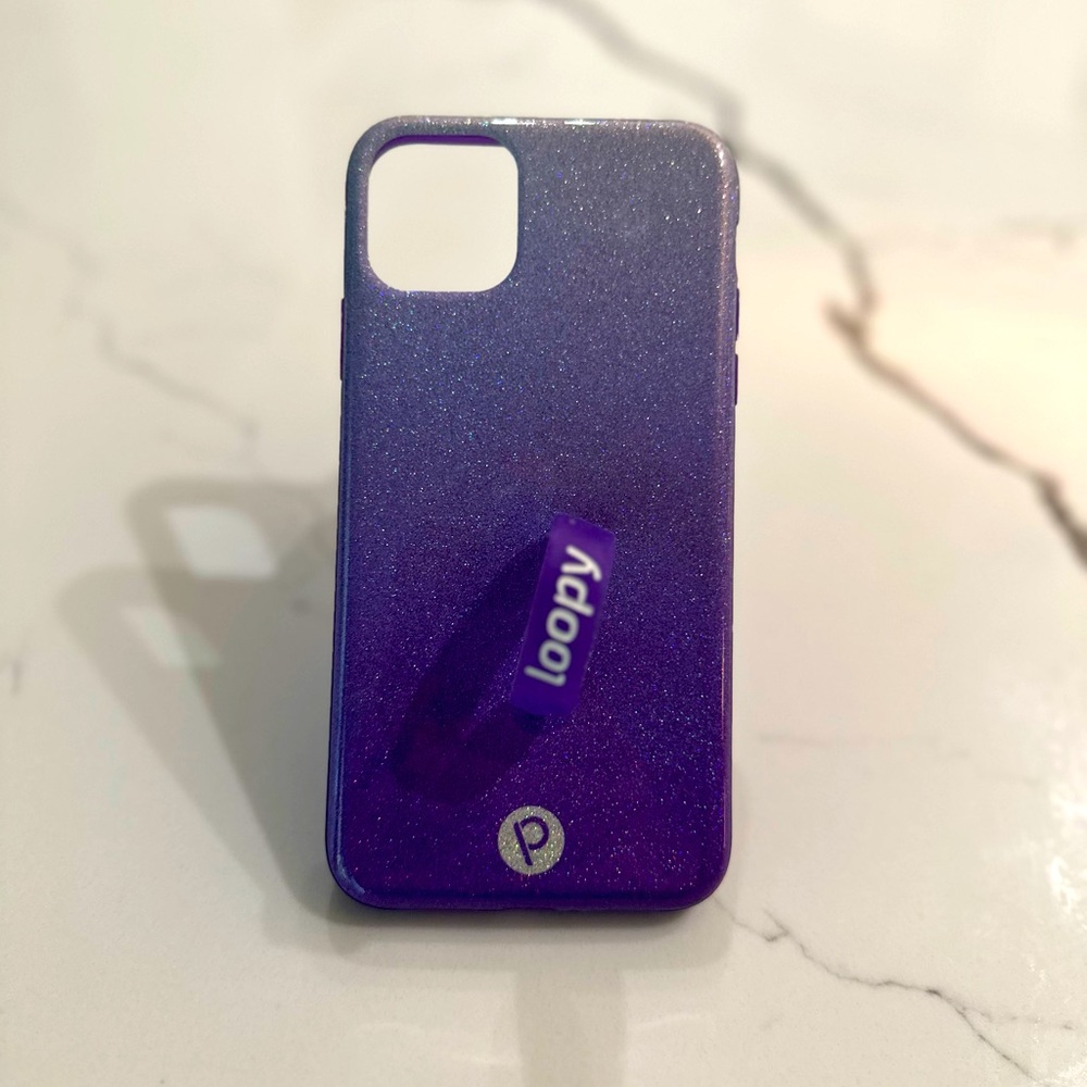 Loopy Original - iPhone 11 Pro Max (6.5" Screen) Lefty - Purple Ombré Sparkle.